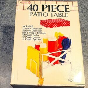 Colorful Patio Table Accessory Set